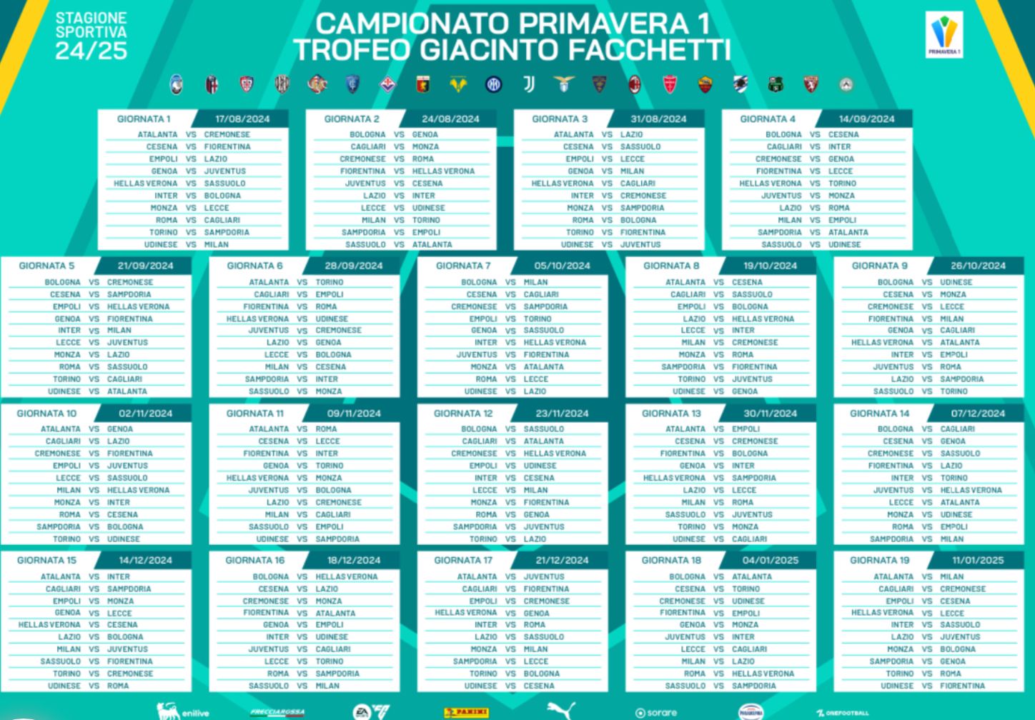 Calendario campionato Primavera