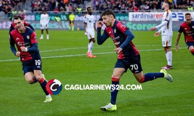 Gaetano gol Cagliari Lecce esultanza