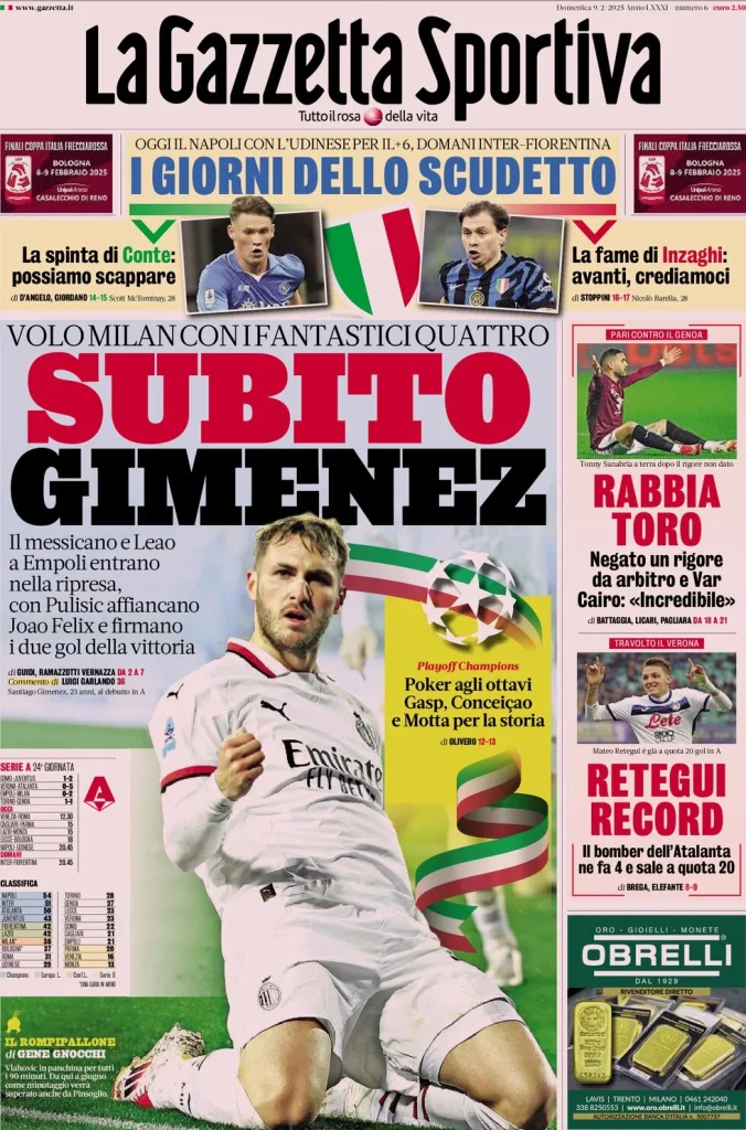 la gazzetta dello sport 063813666