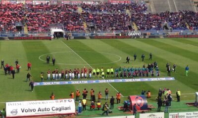 cagliari lazio ingresso in campo